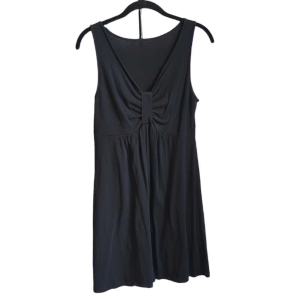 Lightweight Casual Mini Black V-neck Dress Size Medium
